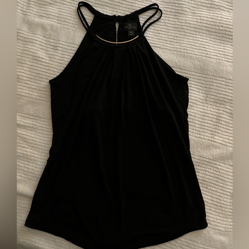 Worthington Black Sleeveless Tank Top